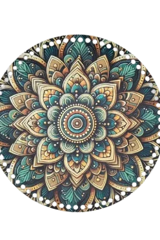 horgolható falap 30 cm türkizzöld mandala