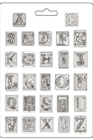 Lágy PVC öntőforma A4-varázslatos betűk