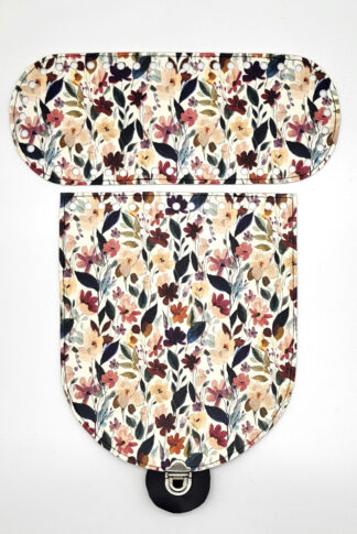 45. Táskafedél + alj - Akvarell virágocskák