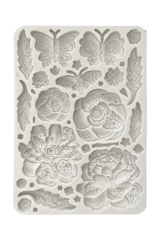 Szilikonforma A5-Virágok és pillangók-544