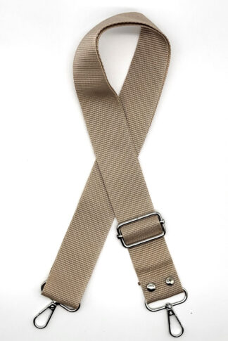 Állítható textil vállpánt karabínerrel-BÉZS-4cm FE