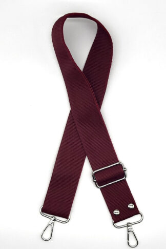 Állítható textil vállpánt karabínerrel-BORDÓ-4cm FE