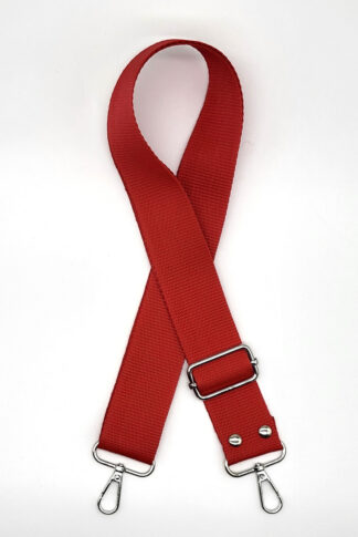Állítható textil vállpánt karabínerrel-PIROS-4cm FE