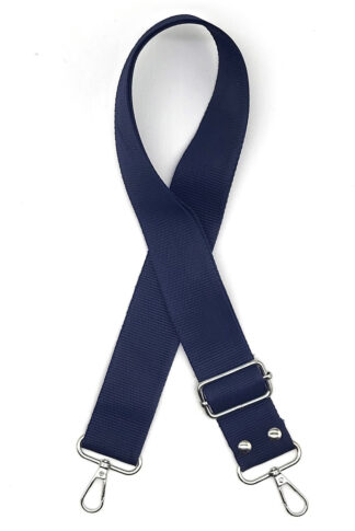 Állítható textil vállpánt karabínerrel-SÖTÉTKÉK-4cm FE
