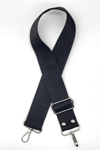 Állítható textil vállpánt karabínerrel-SÖTÉTSZÜRKE-4cm FE