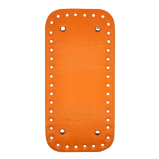 horgolható műbőr táskaalj 25 cm narancs