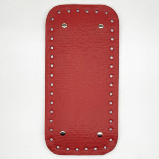 Téglalap horgolható alj, 25 cm-PIROS-FE