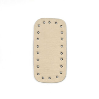 Téglalap horgolható alj, 12 cm-KRÉM-FE