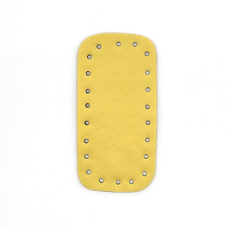 Téglalap horgolható alj, 12 cm-SÁRGA-FE