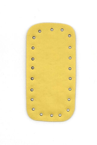Téglalap horgolható alj, 12 cm-SÁRGA-FE