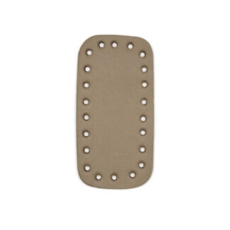Téglalap horgolható alj, 12 cm-BÉZS-FE