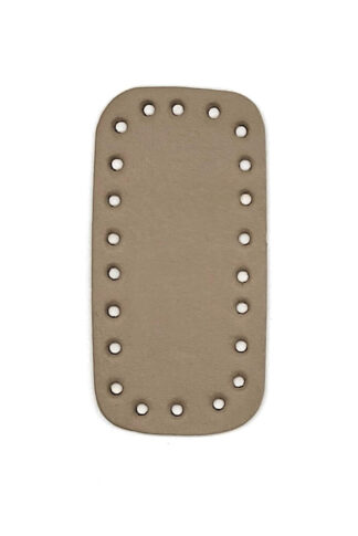 Téglalap horgolható alj, 12 cm-BÉZS-FE