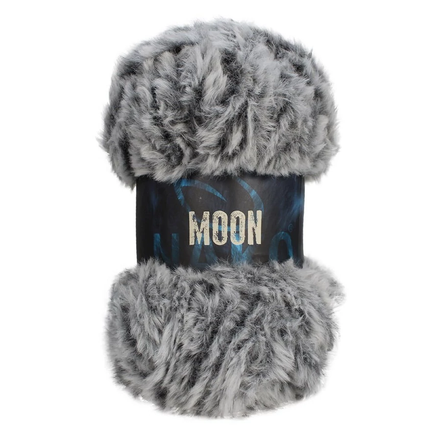 NAKO Moon műszőrme fonal-97696-Szürke melange